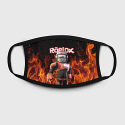 Маска для лица ROBLOX FIRE РОБЛОКС ОГОНЬ ПОЖАРНЫЙ, цвет: 3D-принт — фото 2