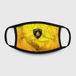 Маска для лица Lamborghini pattern gold, цвет: 3D-принт — фото 2