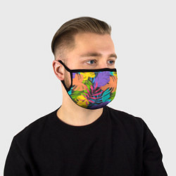 Маска для лица Тропические экзотические листья, цвет: 3D-принт