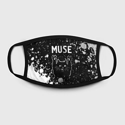 Маска для лица Группа Muse и Рок Кот, цвет: 3D-принт — фото 2