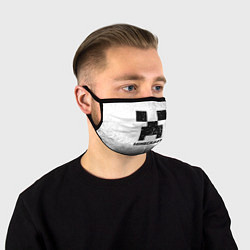 Маска для лица Minecraft с потертостями на светлом фоне, цвет: 3D-принт