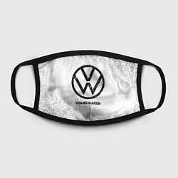 Маска для лица Volkswagen с потертостями на светлом фоне, цвет: 3D-принт — фото 2