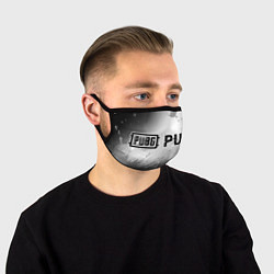 Маска для лица PUBG glitch на светлом фоне: надпись и символ, цвет: 3D-принт
