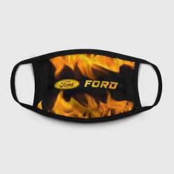 Маска для лица Ford - gold gradient: надпись и символ, цвет: 3D-принт — фото 2