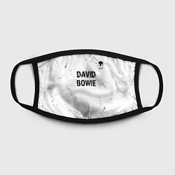 Маска для лица David Bowie glitch на светлом фоне: символ сверху, цвет: 3D-принт — фото 2