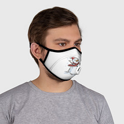 Маска с клапаном Снеговик, цвет: 3D-белый — фото 2