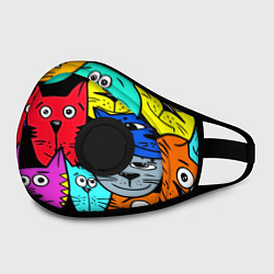 Маска с клапаном Кошачьи мордочки, цвет: 3D-черный — фото 2