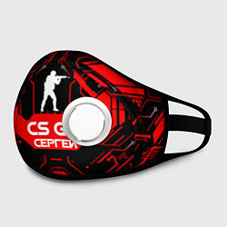 Маска с клапаном CS:GO - Сергей, цвет: 3D-белый — фото 2