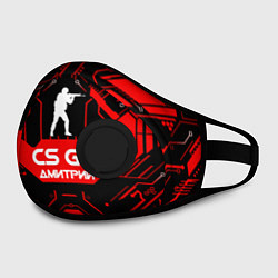 Маска с клапаном CS:GO - Дмитрий, цвет: 3D-черный — фото 2