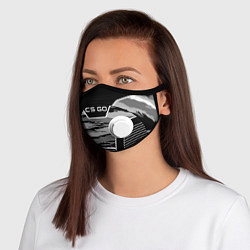 Маска с клапаном CS:GO Grey Camo, цвет: 3D-белый