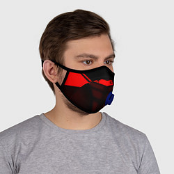 Маска с клапаном CS:GO Red Carbon, цвет: 3D-синий — фото 2