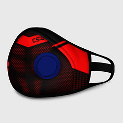 Маска с клапаном CS:GO Red Carbon, цвет: 3D-синий — фото 2