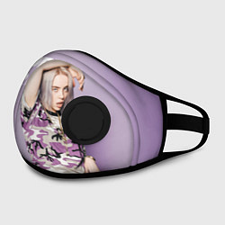 Маска с клапаном Billie Eilish: Violet Camo, цвет: 3D-черный — фото 2