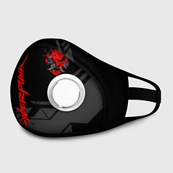 Маска с клапаном Cyberpunk 2077: Grey Samurai, цвет: 3D-белый — фото 2
