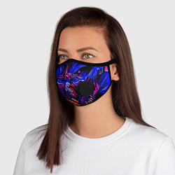 Маска с клапаном CS GO hyper beast IMBAskin, цвет: 3D-черный