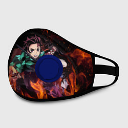 Маска с клапаном KIMETSU NO YAIBA, цвет: 3D-синий — фото 2
