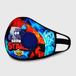 Маска с клапаном BRAWL STARS 8 BIT, цвет: 3D-синий — фото 2