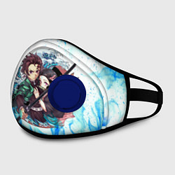 Маска с клапаном KIMETSU NO YAIBA, цвет: 3D-синий — фото 2