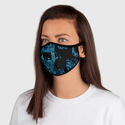 Маска с клапаном Iron Maiden, цвет: 3D-черный