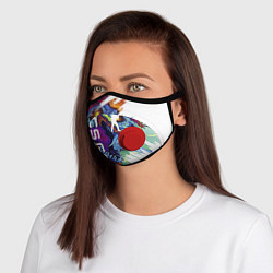 Маска с клапаном CS GO, цвет: 3D-красный