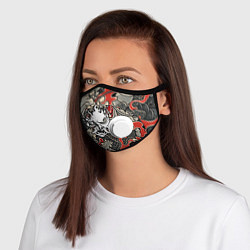 Маска с клапаном CYBERPUNK2077 SAMURAI, цвет: 3D-белый