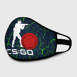 Маска с клапаном CS GO КС ГО, цвет: 3D-красный — фото 2