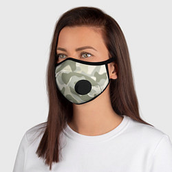 Маска с клапаном Camouflage 1, цвет: 3D-черный
