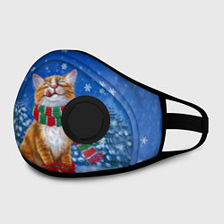 Маска с клапаном Cat New Year, цвет: 3D-черный — фото 2
