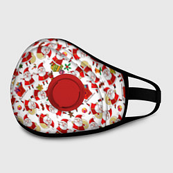 Маска с клапаном Дед Мороз, цвет: 3D-красный — фото 2