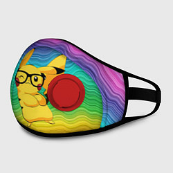 Маска с клапаном Пикачу в очках, цвет: 3D-красный — фото 2