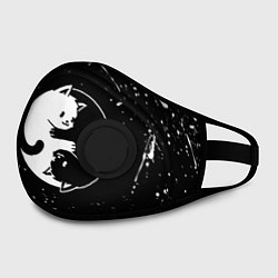 Маска с клапаном ИНЬ ЯНЬ КОТИКИ БРЫЗГИ И НИЧЕГО ЛИШНЕГО, цвет: 3D-черный — фото 2