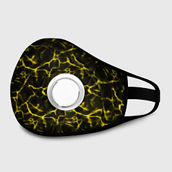 Маска с клапаном Yellow Ripple Желтая Рябь, цвет: 3D-белый — фото 2