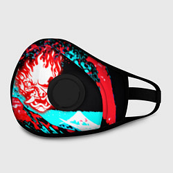 Маска с клапаном Samurai steel game, цвет: 3D-черный — фото 2