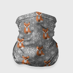 Бандана-труба Зимние лисицы, цвет: 3D-принт
