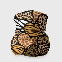 Бандана-труба Сердца из шкур африканских животных, цвет: 3D-принт