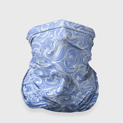 Бандана-труба Волны на голубом фоне, цвет: 3D-принт
