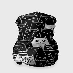 Бандана-труба КОТЫ BLACK, цвет: 3D-принт