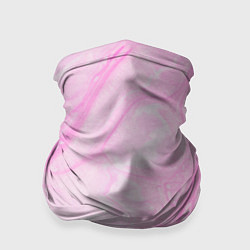 Бандана-труба Розовые разводы краска зефир, цвет: 3D-принт