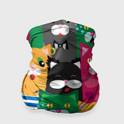 Бандана-труба Удивленные Коты, цвет: 3D-принт