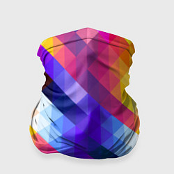 Бандана-труба Пиксельная радуга, цвет: 3D-принт