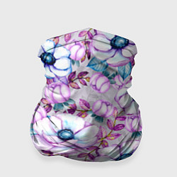 Бандана-труба Анемоны - цветочный ковер, цвет: 3D-принт