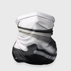 Бандана-труба Потеки черной краски, цвет: 3D-принт
