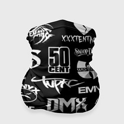 Бандана-труба RAP & HIP HOP LOGOS, цвет: 3D-принт