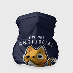 Бандана I am not antisocial, I AM ANTISTUPID