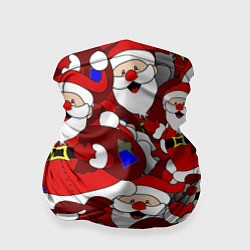 Бандана-труба Толпа Дедов Морозов, цвет: 3D-принт