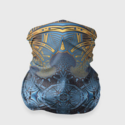Бандана-труба Коллекция Фрактальная мозаика Желто-синий 292-6-n1, цвет: 3D-принт