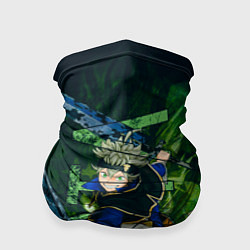Бандана-труба Аста Черный клевер Black clover, цвет: 3D-принт