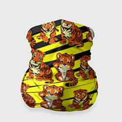 Бандана-труба Няшные Тигрята, цвет: 3D-принт