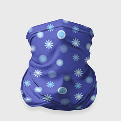 Бандана-труба Снежинки Новогодние, цвет: 3D-принт