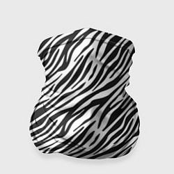 Бандана-труба Чёрно-Белые полоски Зебры, цвет: 3D-принт